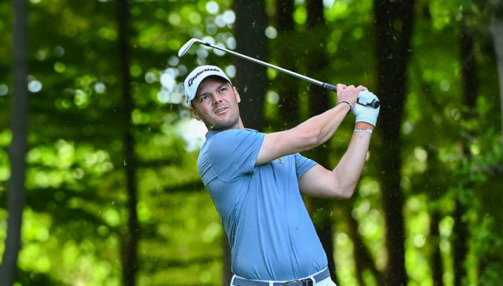 ST ALBANS, ENGLAND - JUNE 10: Martin Kaymer of Cleeks GC tees off on the fifth hole during day two of the LIV Golf Invitational - London at The Centurion Club on June 10, 2022 in St Albans, England. (Photo by Joe Maher/LIV Golf/Getty Images)