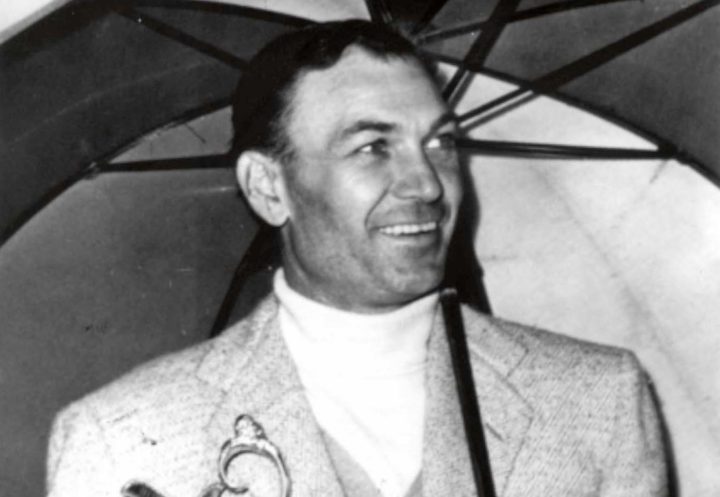 Jul 1953: Ben Hogan of the USA with the Claret Jug after victory in the British Open at Carnoustie, Scotland. Mandatory Credit: AllsportUK/Allsport