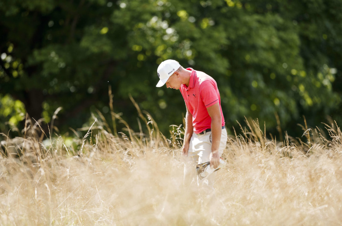 NICHOLASVILLE, KENTUCKY - JULY 10: Matti Schmid looks at his shot that escaped the fairway during the Barbasol Championship at Keene Trace Golf Club on July 10, 2022 in Nicholasville, Kentucky. tour news (Photo by Chet White/R&A/R&A via Getty Images)