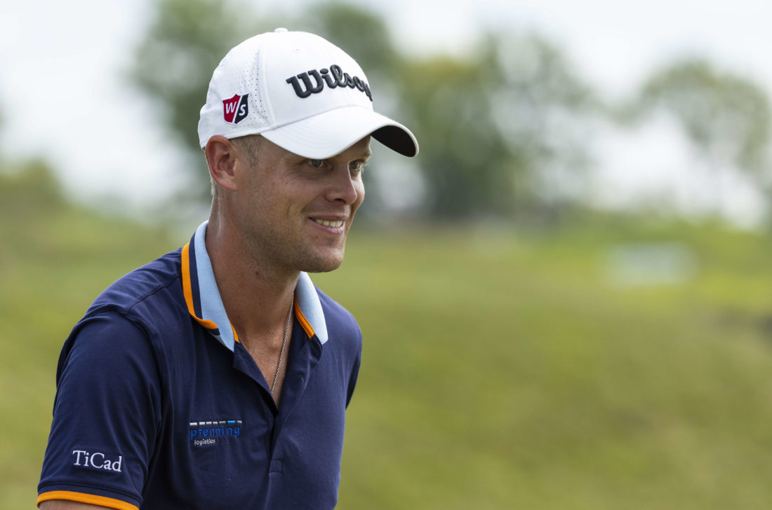 NEWBURGH, INDIANA - SEPTEMBER 03: Hurly Long of Germany walks on the 9th hole during the third round of the Korn Ferry Tour Championship presented by United Leasing and Financing at Victoria National Golf Club on September 03, 2022 in Newburgh, Indiana. tour news (Photo by James Gilbert/PGA TOUR via Getty Images)