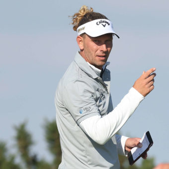 ST ANDREWS, SCOTLAND - SEPTEMBER 29: Marcel Siem of Germany looks on after finishing their round on Day One of the Alfred Dunhill Links Championship on the Old Course St. Andrews on September 29, 2022 in St Andrews, Scotland.tour news (Photo by Oisin Keniry/Getty Images)