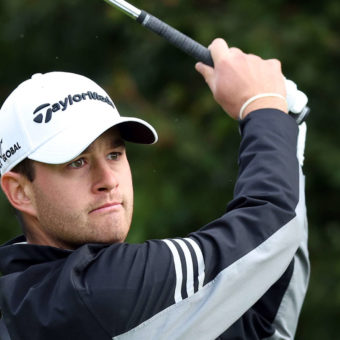 PLYMOUTH, ENGLAND - OCTOBER 09: tour news Maximilian Schmitt of Germnay plays his tee shot on the 2nd hole on Day Four of the British Challenge presented by Modest! Golf Management at St. Mellion Estate on October 09, 2022 in Plymouth, England. tour news (Photo by Luke Walker/Getty Images)