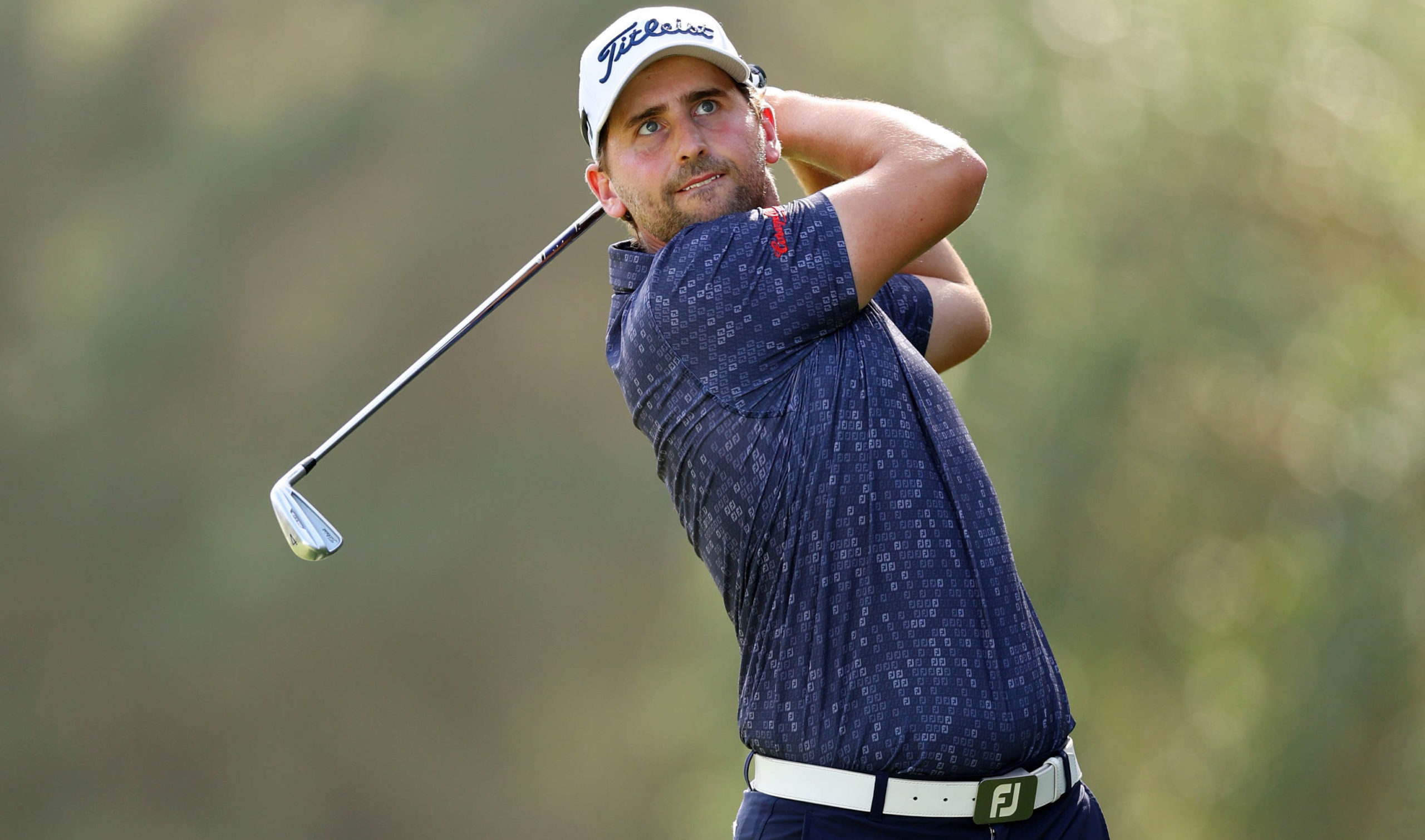 PALMA DE MALLORCA, SPAIN - OCTOBER 23: Nicolai von Dellingshausen of Germany prepares to tee off on the ninth hole on Day Four of the Mallorca Golf Open at Son Muntaner Golf Club on October 23, 2022 in Palma de Mallorca, Spain. (Photo by Andrew Redington/Getty Images)