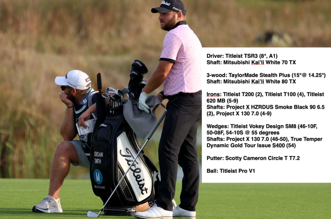 QUARTEIRA, PORTUGAL - OCTOBER 29: tour Ergebnisse Jordan Smith of England prepares to play his second shot on the 17th hole during the third round of the Portugal Masters at Dom Pedro Victoria Golf Course on October 29, 2022 in Quarteira, Portugal. (tour Ergebnisse Photo by Warren Little/Getty Images)