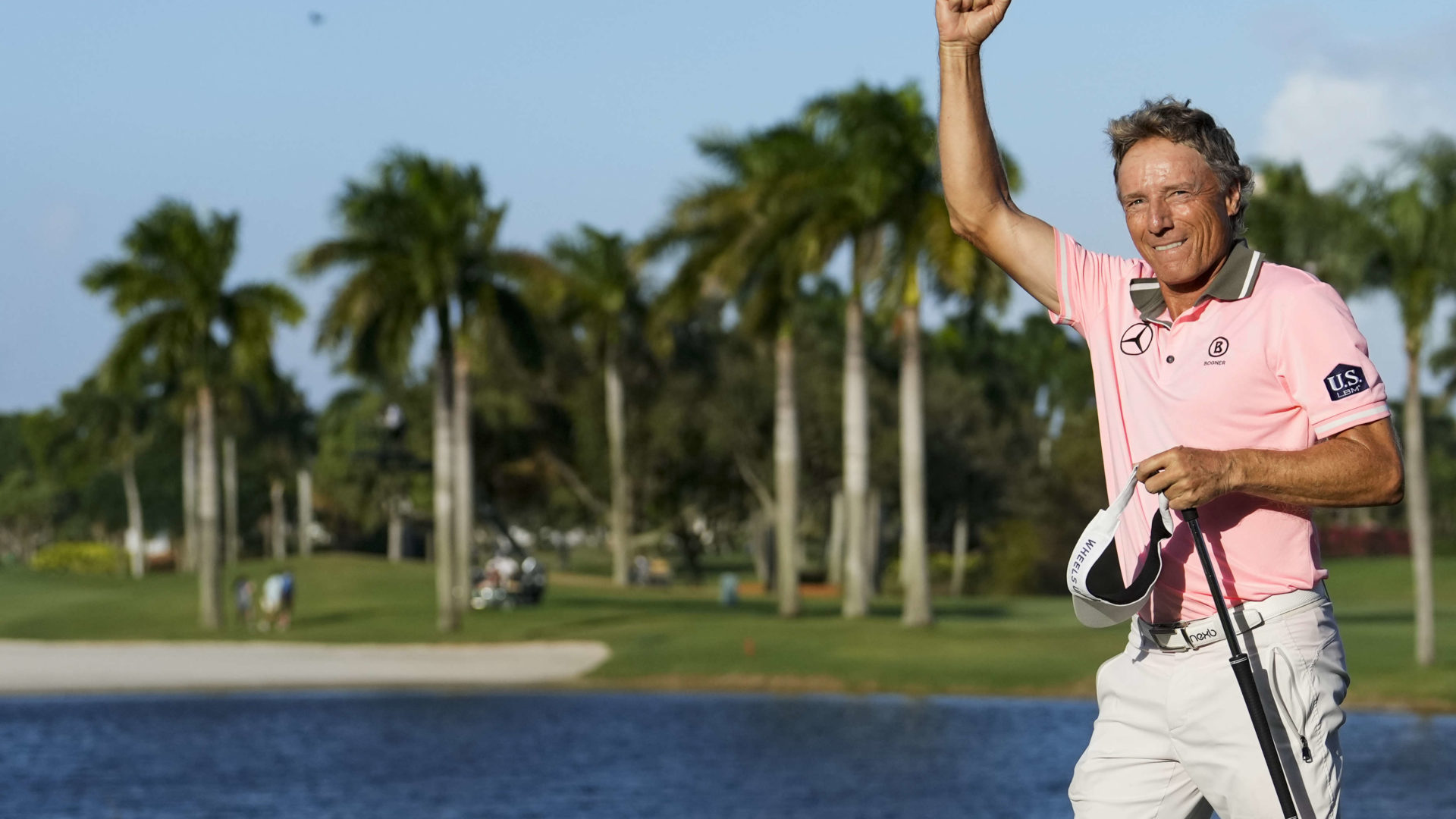 BOCA RATON, FLORIDA - NOVEMBER 06: Bernhard Langer of Germany celebrates on the 18th green during the final round of the TimberTech Championship at Royal Palm Yacht & Country Club on November 06, 2022 in Boca Raton, Florida. tour news (Photo by Raj Mehta/Getty Images)