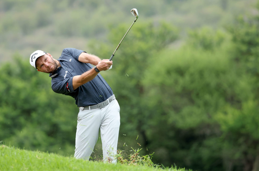 SUN CITY, SOUTH AFRICA - NOVEMBER 13: tour news Maximilian Kieffer of Germany plays his second shot from the 6th hole during Day Four of the Nedbank Golf Challenge at Gary Player CC on November 13, 2022 in Sun City, South Africa. tour news (Photo by Warren Little/Getty Images)