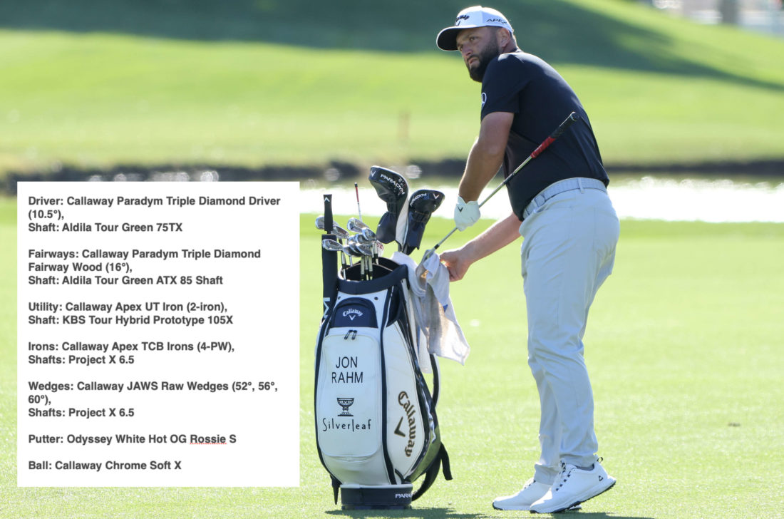 LA QUINTA, CALIFORNIA - JANUARY 19: Jon Rahm of Spain cleans his club on the fourth fairway during the first round of The American Express at PGA West La Quinta Country Club on January 19, 2023 in La Quinta, California. tour news (Photo by Katelyn Mulcahy/Getty Images)