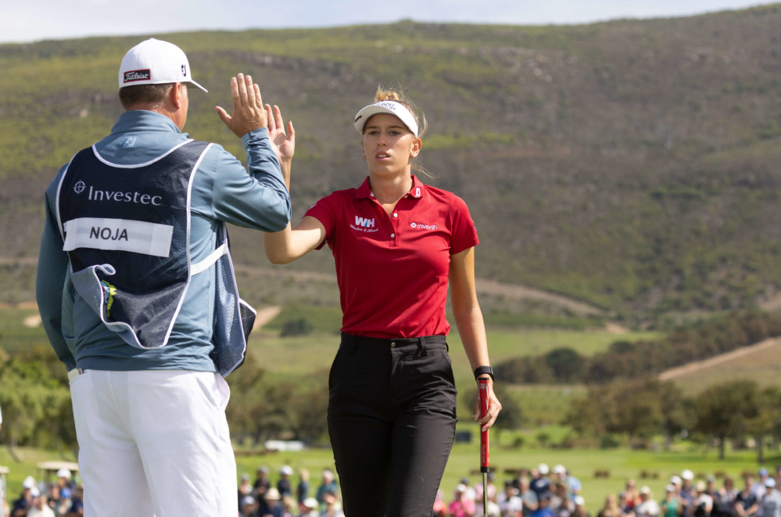 11/03/2023. Ladies European Tour 2023. Investec South African Women's Open, Steenberg Golf Club, Cape Town, South Africa. 8-11 March. Chiara Noja of Germany during the final round. Credit: Tristan Jones/ LET tour news