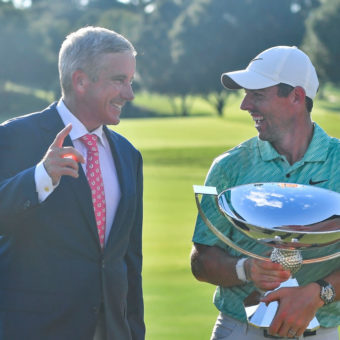 PGA Commissioner Jay Monahan und Rory McIlroy