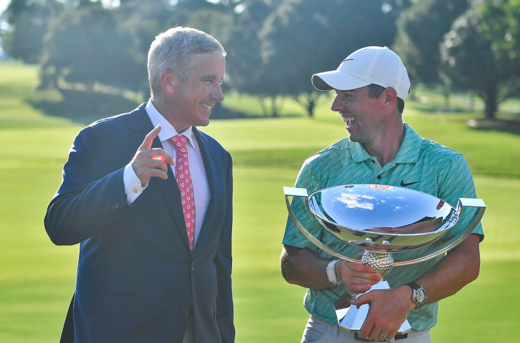 PGA Commissioner Jay Monahan und Rory McIlroy
