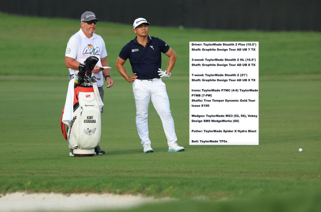 ORLANDO, FLORIDA - MARCH 05: Kurt Kitayama of the United States and caddie Tim Tucker wait on the 16th fairway during the final round of the Arnold Palmer Invitational presented by Mastercard at Arnold Palmer Bay Hill Golf Course on March 05, 2023 in Orlando, Florida. (Photo by Sam Greenwood/Getty Images) tour news
