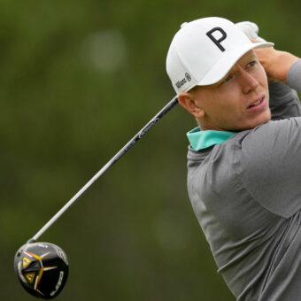 ANTONIO, TEXAS - tour news MARCH 31: Matti Schmid of Germany plays his shot from the fourth tee during the continuation of the first round of the Valero Texas Open at TPC San Antonio on March 31, 2023 in San Antonio, Texas. (Photo by Alex Bierens de Haan/Getty Images)