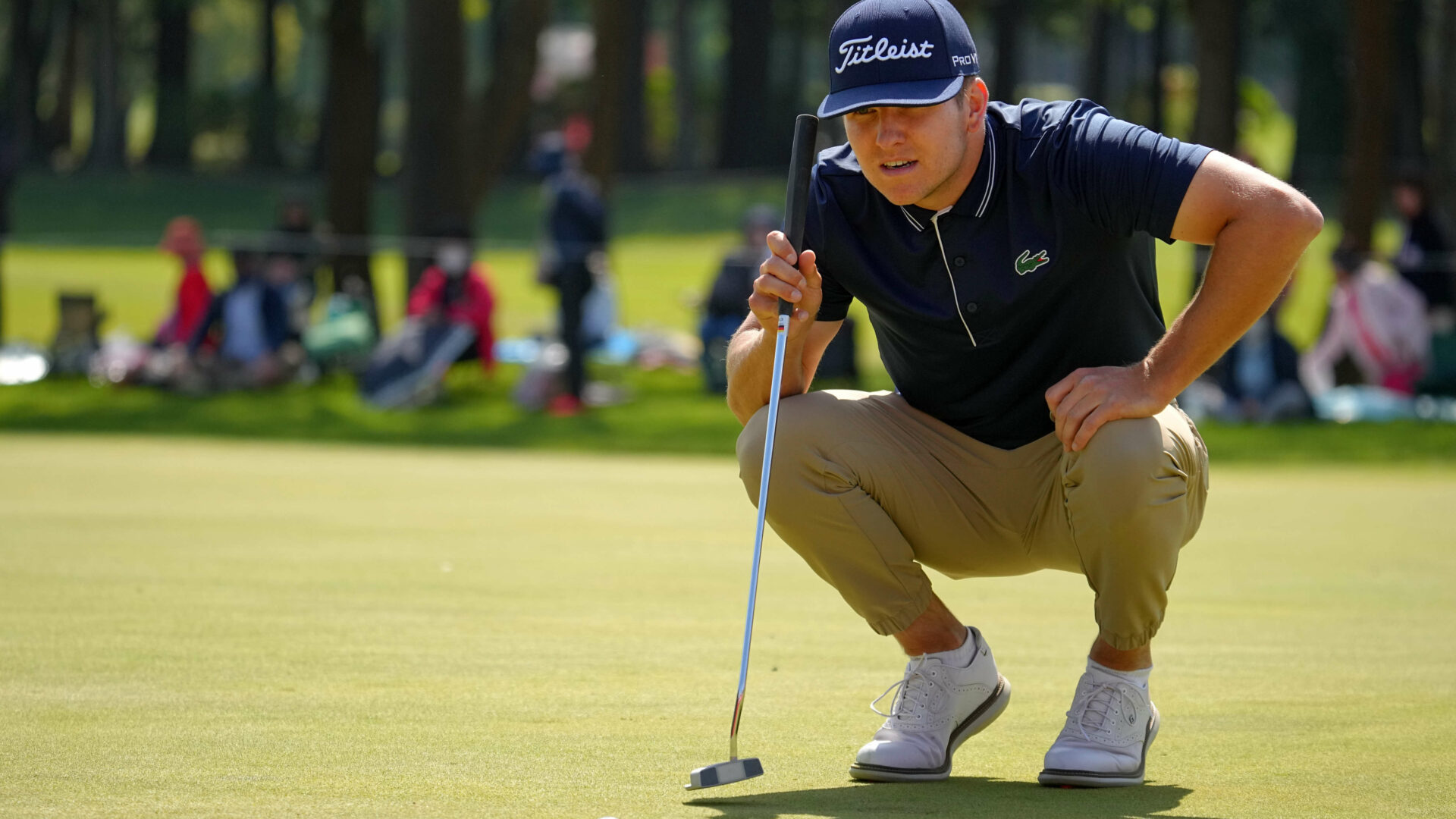 OMITAMA, JAPAN - APRIL 23: Yannik Paul of Germany lines up a putt on the 18th green during day four of the ISPS Handa - Championship at PGM Ishioka GC on April 23, 2023 in Omitama, Ibaraki, Japan. (Photo by Yoshimasa Nakano/Getty Images) tour news