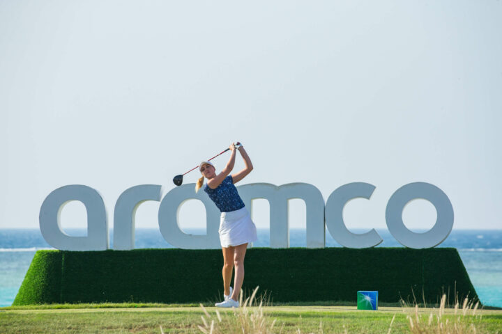 07/11/2021. tour news Ladies European Tour 2021. Aramco Saudi Ladies International Presented By Public Investment Fund, Royal Greens Golf and Country Club, Jeddah, Saudi Arabia. November 4-7 2021. Olivia Cowan of Germany during the final round. Credit: Tristan Jones/LET