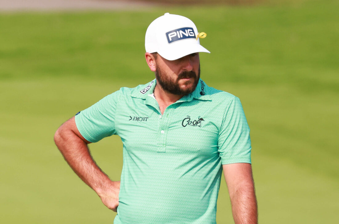 PUERTO VALLARTA, MEXICO - APRIL 30: Stephan Jaeger of the United States looks on on the green of the second hole during the final round of the Mexico Open at Vidanta on April 30, 2023 in Puerto Vallarta, Jalisco. (Photo by Fernando de Dios/Getty Images) tour news