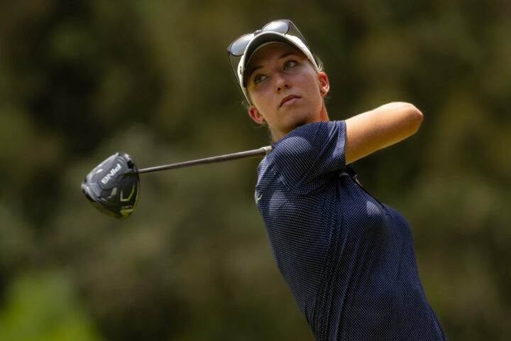 19/07/2023. tour news Ladies European Tour 2023.La Sella Golf, Open La Sella, Alicante. Spain. 20-23 July Alexandra Fosterling of Germany during a practice round. Credit: Tristan Jones / LET tour news