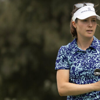 22/07/2023. tour news Ladies European Tour 2023. La Sella Open . La Sella Golf, Denia. Spain, 20 -23 July Laura Fuenfstueck of Germany during the second round. Credit: Tristan Jones / LET tour news