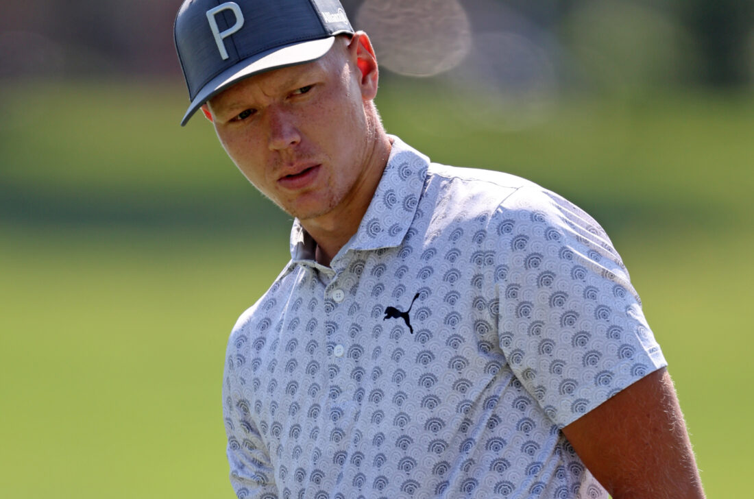 NICHOLASVILLE, KENTUCKY - JULY 14: Matti Schmid of Germany prepares to putt on the 18th green during the second round of the Barbasol Championship at Keene Trace Golf Club on July 14, 2023 in United States. (Photo by Rob Carr/Getty Images) tour news