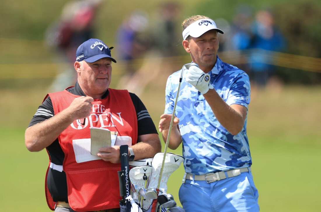 HOYLAKE, ENGLAND - JULY 20: Marcel Siem of Germany plays his second shot on the seventh hole during the first round of The 151st Open at Royal Liverpool Golf Club on July 20, 2023 in Hoylake, England. (Photo by David Cannon/Getty Images)