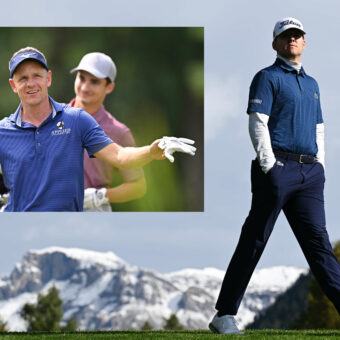 CRANS-MONTANA, SWITZERLAND - AUGUST 31: Yannik Paul of Germany walks on the 12th hole during Day One of the Omega European Masters at Crans-sur-Sierre Golf Club on August 31, 2023 in Crans-Montana, Switzerland. (Photo by Stuart Franklin/Getty Images)