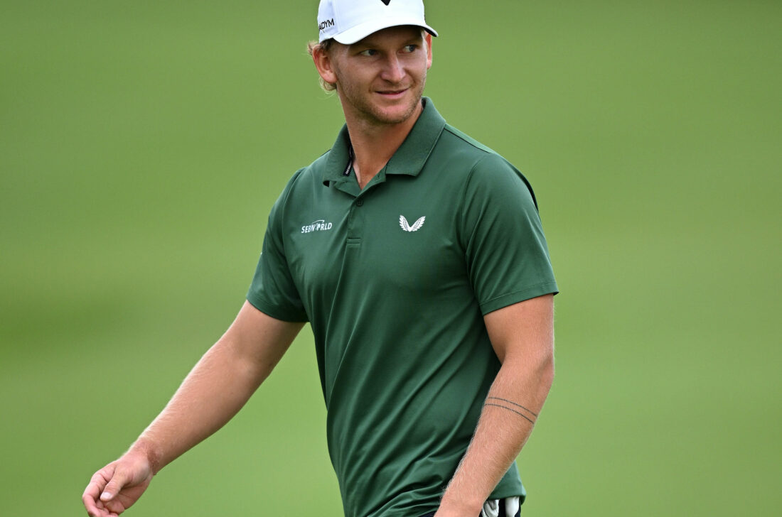 SAN ROQUE, SPAIN - OCTOBER 22: Nick Bachem of Germany on the 11th hole during Day Four of the Estrella Damm N.A. Andalucía Masters at Real Club de Golf Sotogrande on October 22, 2023 in San Roque, Spain. (Photo by Stuart Franklin/Getty Images) tour news