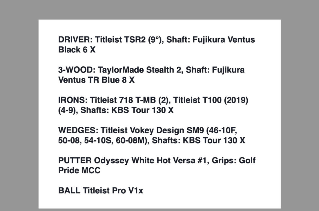 WITB: Ludvig Aberg, rum classic 2023, tour news