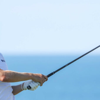 SOUTHAMPTON, BERMUDA - NOVEMBER 10: Matthias Schwab of Austria hits a tee shot on the ninth hole during the second round of the Butterfield Bermuda Championship at Port Royal Golf Course on November 10, 2023 in Southampton, Bermuda. (Photo by Gregory Shamus/Getty Images)