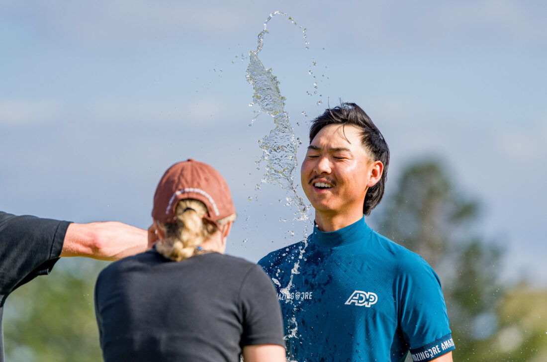BRISBANE, AUSTRALIA - NOVEMBER 26: Min Woo Lee of Australia celebrates victory on the 18th green during day four of the 2023 Australian PGA Championship at Royal Queensland Golf Club on November 26, 2023 in Brisbane, Australia. (Photo by Andy Cheung/Getty Images) tour news