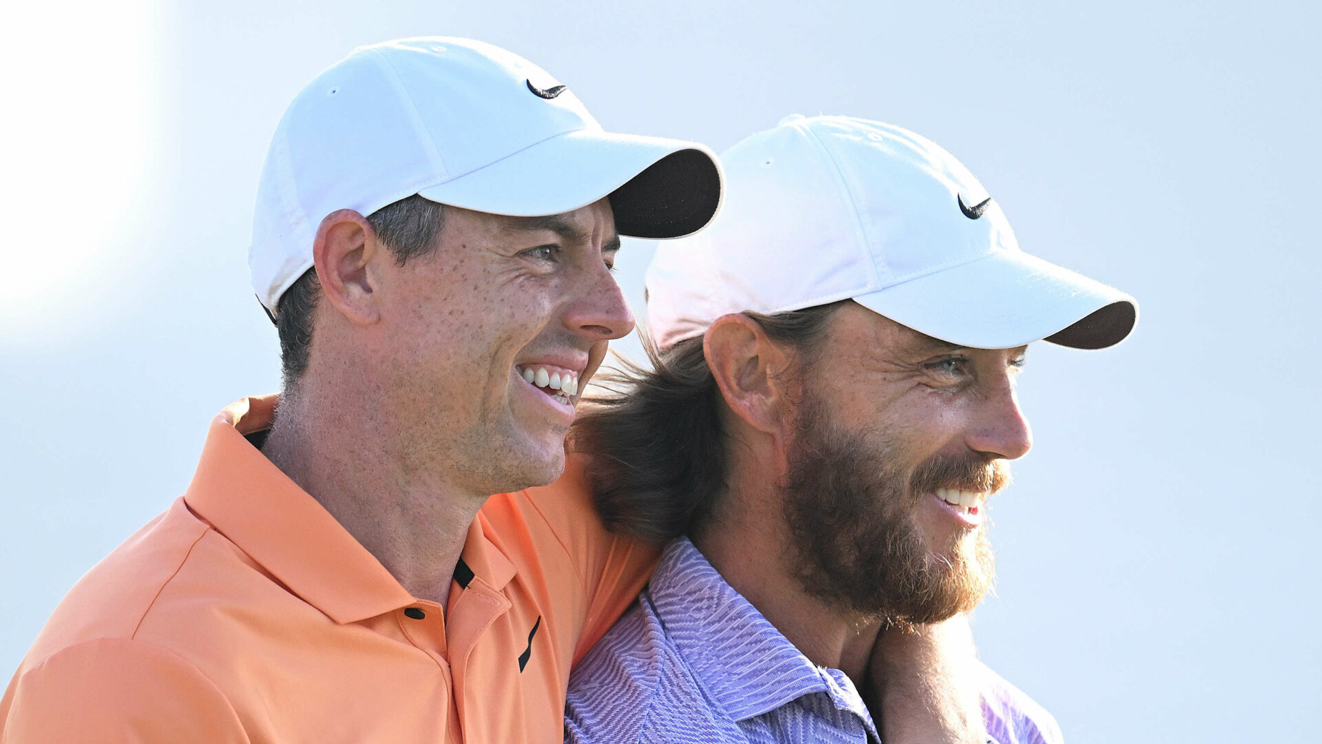 tour news DUBAI, UNITED ARAB EMIRATES - JANUARY 14: Rory McIlroy of Northern Ireland and Tommy Fleetwood of England embrace on the 18th green as Fleetwood wins the Dubai Invitational at Dubai Creek Golf and Yacht Club on January 14, 2024 in Dubai, United Arab Emirates. (Photo by Alex Burstow/Getty Images)