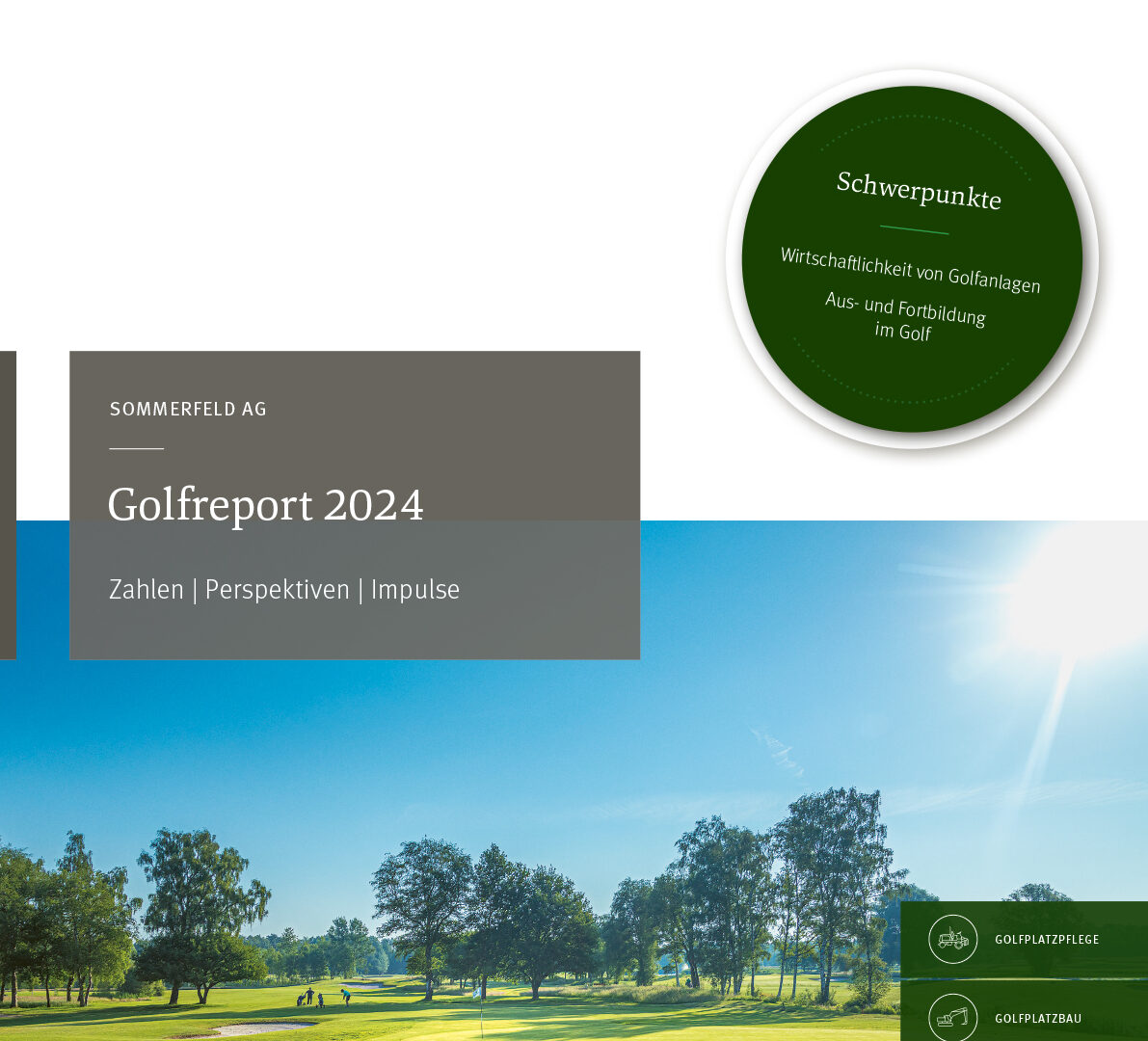 Am 26. März 2024 veröffentlicht die Sommerfeld AG den Golfreport 2024 einschließlich Marktprognosen. Um 16 Uhr gibt es dazu passend ein kostenfreies Webinar, an dem jeder willkommen ist, teilzunehmen.