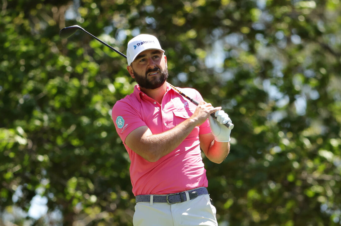 AUGUSTA, GEORGIA - APRIL 12: Stephan Jaeger of Germany follows his shot from the fourth tee during the second round of the 2024 Masters Tournament at Augusta National Golf Club on April 12, 2024 in Augusta, Georgia. (Photo by Jamie Squire/Getty Images) (Photo by Jamie Squire/Getty Images)