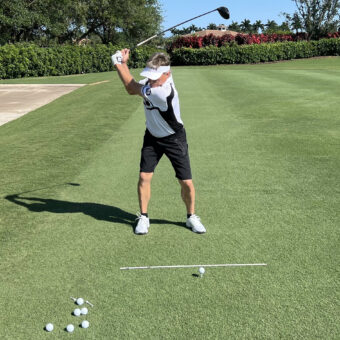 Bernhard Langer auf der Range April 2024, woodfielld CC