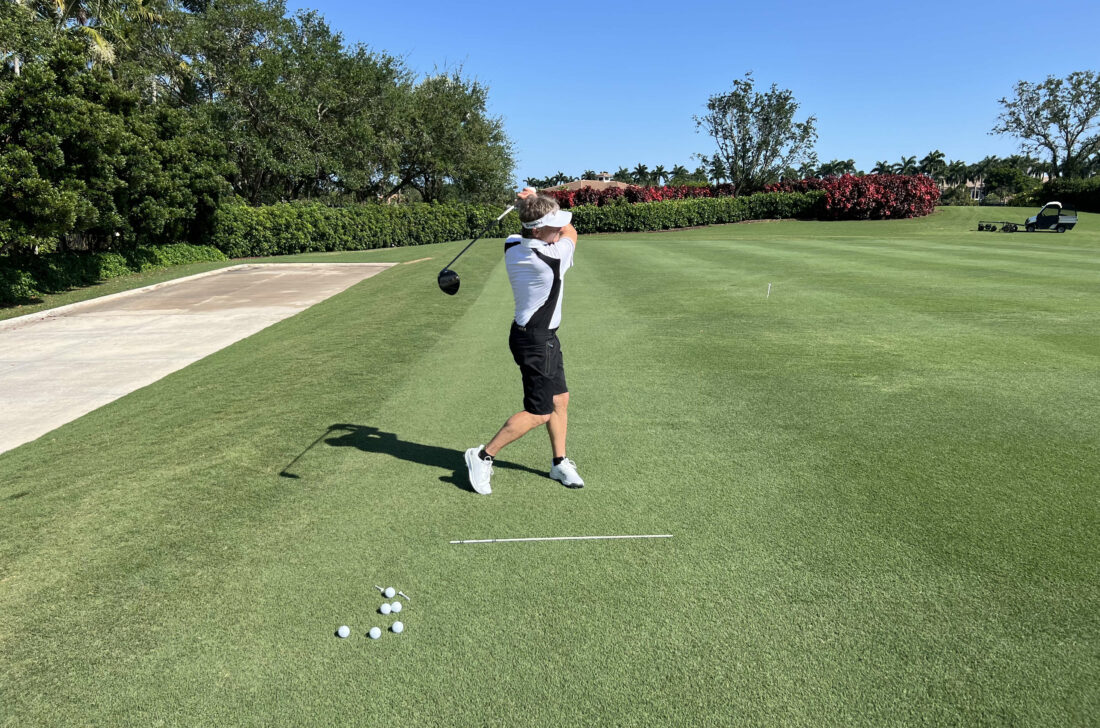 Bernhard Langer auf der Range April 2024, woodfielld CC