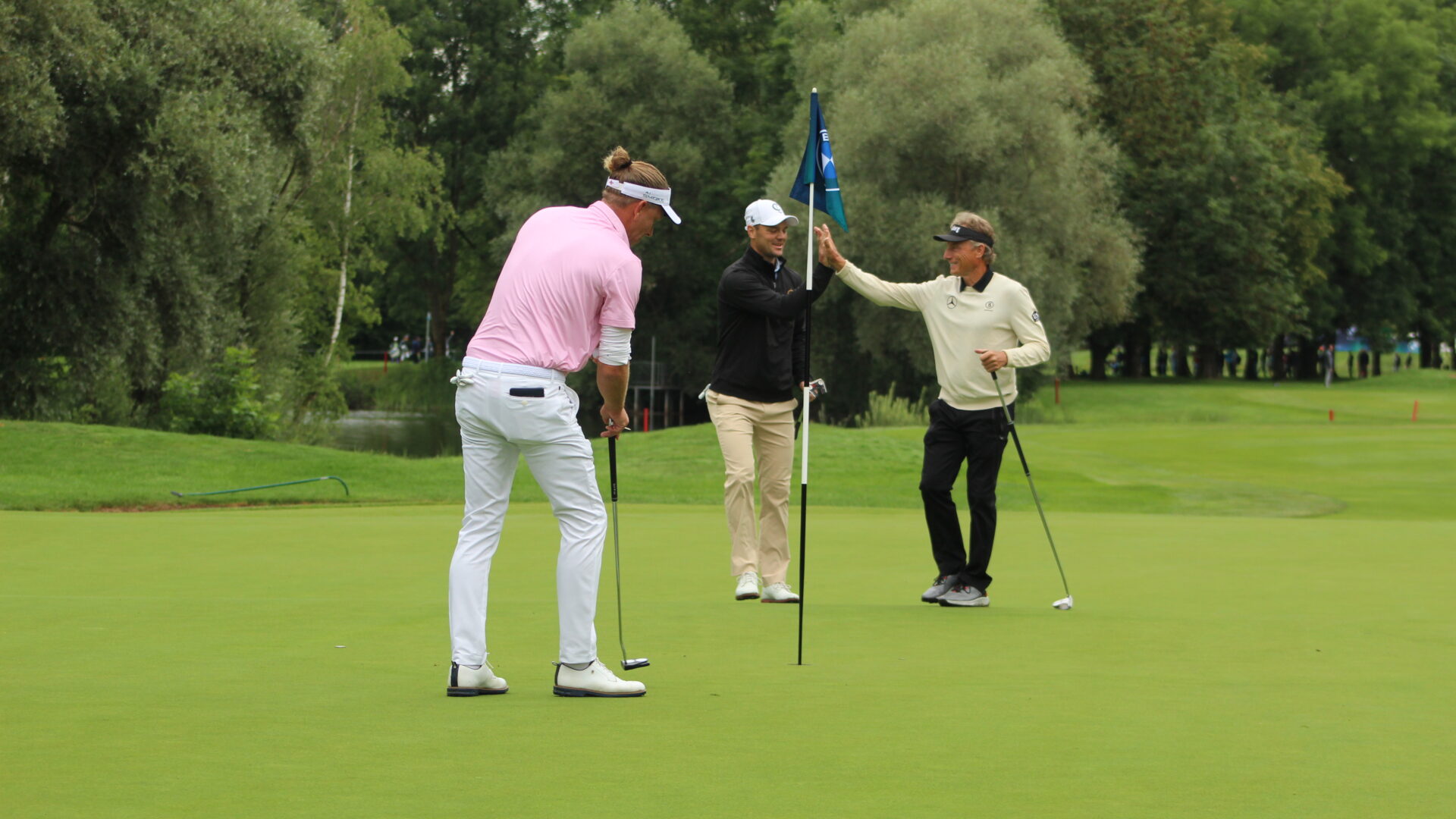 Marcel Siem, Martin Kaymer und Bernhard Langer
