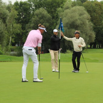 Marcel Siem, Martin Kaymer und Bernhard Langer