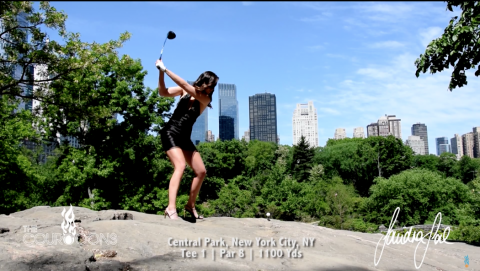 Sandra Gal beim Street Golf