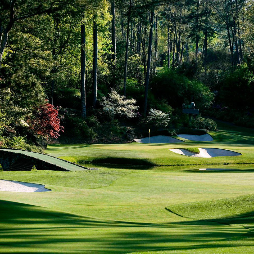 060404 Augusta Georgia USA / Photo Christer Höglund / 2006 Masters Tournament at Augusta National Golf Club / The 12th hole at Augusta National Golf Club a par three at Amen Corner and named after the flower Golden Bell