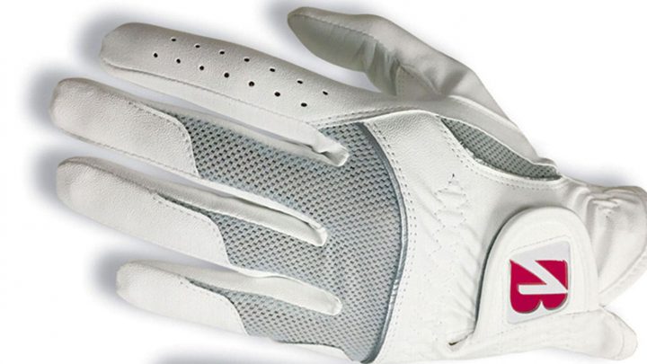 Bridgestone Lady Glove Das Damenmodell ist eine Synthetik-Kombination aus Mikrofaser und Cabretta-Leder. Verstärkungen im Bereich des Ballens und des Daumens sollen für Langlebigkeit sorgen. Das Netzmaterial im Handrücken verbessere die Passform und unterstütze eine optimale Luftzirkulation. Für das "B" im Verschluss stehen vier Farbtöne zur Auswahl (Pink, Violett, Grün, Orange). Preis:17,95