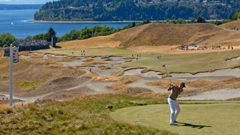 Henrik Stenson bei der US Open 2015 in Chambers Bay