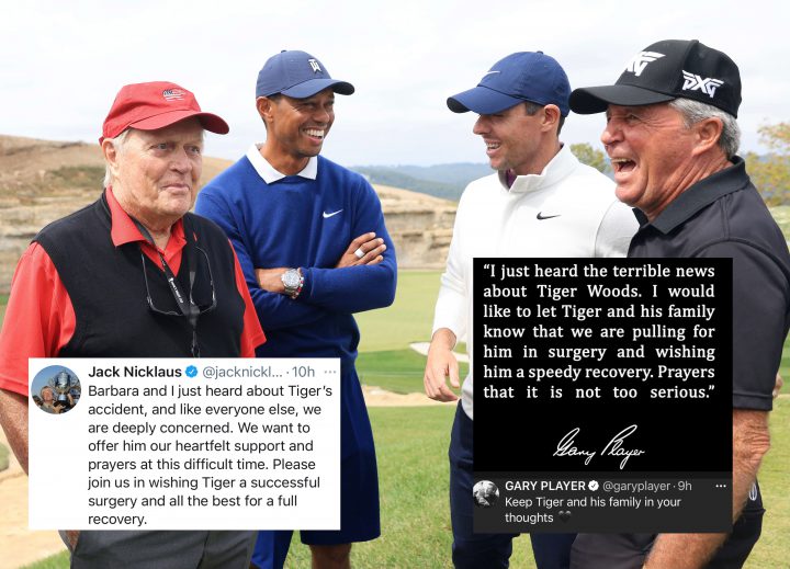 tiger woods- gary player-jack nicklaus-autounfall-2021, Los Angeles, Kalifornien