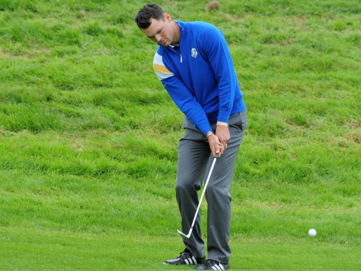 Ein Pitch für die Geschichtsbücher: Martin Kaymer beim Ryder Cup 2014 in Gleneagles