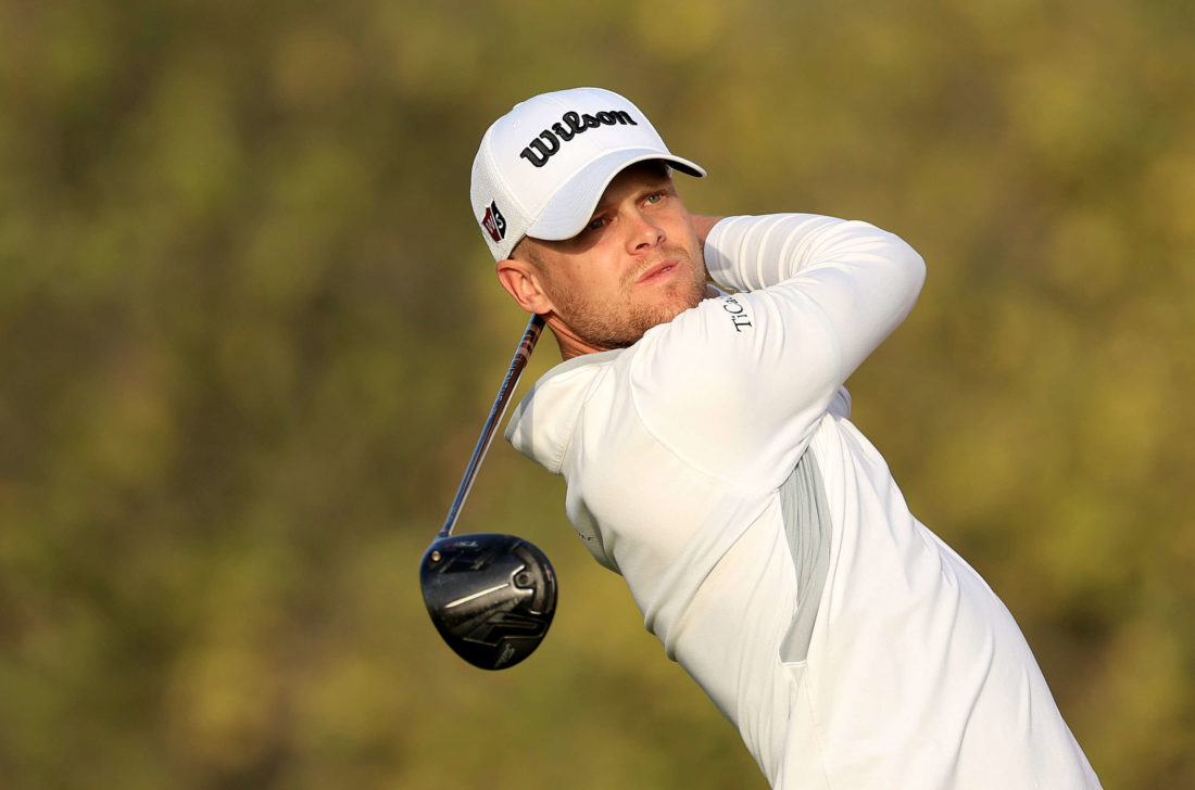 RAS AL KHAIMAH, UNITED ARAB EMIRATES - FEBRUARY 03: Hurly Long of Germany plays his tee shot on the third hole during day one of the Ras al Khaimah Championship presented by Phoenix Capital at Al Hamra Golf Club on February 03, 2022 in Ras al Khaimah, United Arab Emirates. tour news (Photo by David Cannon/Getty Images)