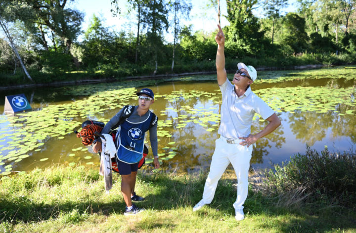 Auf Abwegen und trotzdem vorne: Haotong Li an Tag 3 der BMW International Open 2022. (Foto: Getty Images)