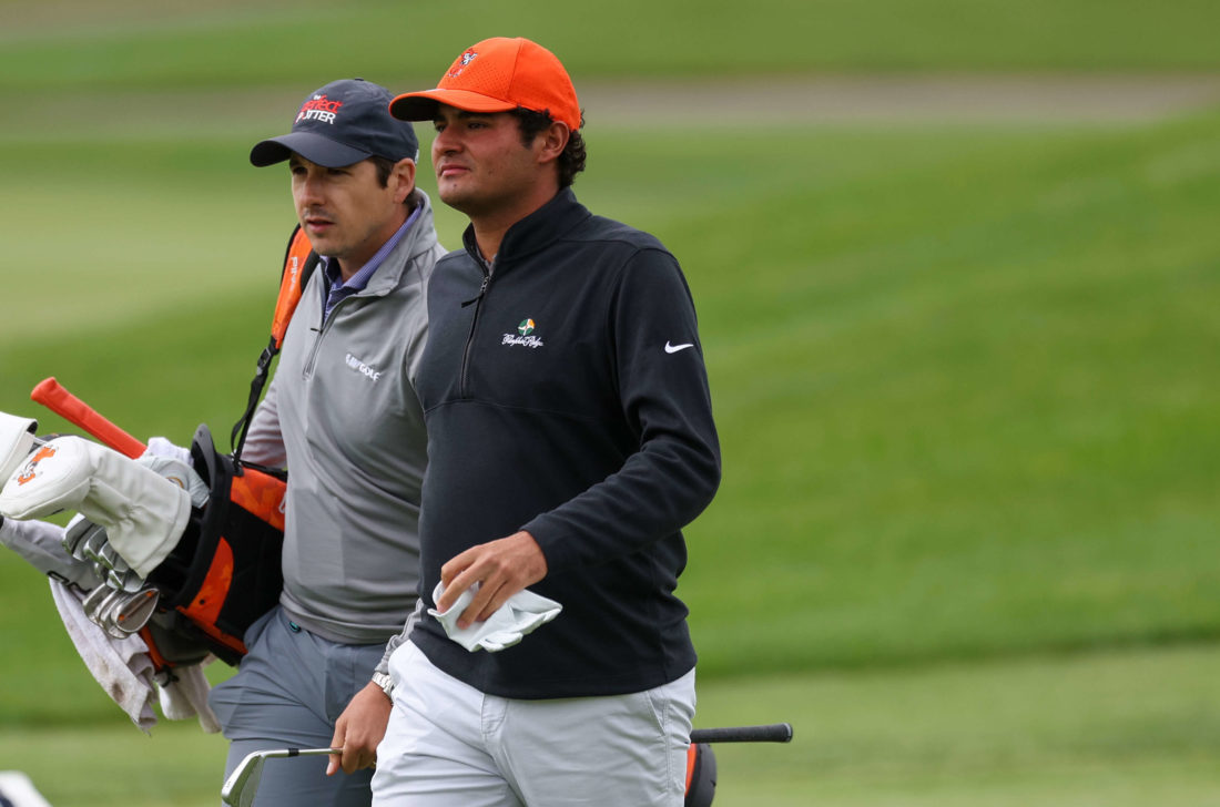 NORTH PLAINS, OREGON - JUNE 28: Eugenio Lopez-Chacarra of Spain looks on during a practice round prior to the LIV Golf Invitational - Portland at Pumpkin Ridge Golf Club on June 28, 2022 in North Plains, Oregon. (Photo by Jonathan Ferrey/LIV Golf via Getty Images)