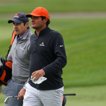 NORTH PLAINS, OREGON - JUNE 28: Eugenio Lopez-Chacarra of Spain looks on during a practice round prior to the LIV Golf Invitational - Portland at Pumpkin Ridge Golf Club on June 28, 2022 in North Plains, Oregon. (Photo by Jonathan Ferrey/LIV Golf via Getty Images)