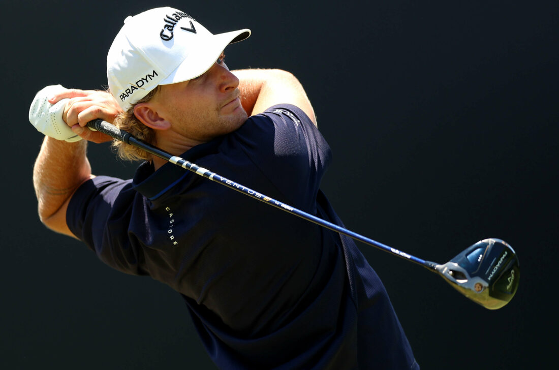 DECEMBER 03: Nick Bachem of Germany tees off on the 10th hole during day four of the Investec South African Open Championship at Blair Atholl Golf & Equestrian Estate on December 03, 2023 in Johannesburg, South Africa. (Photo by Luke Walker/Getty Images) tour news