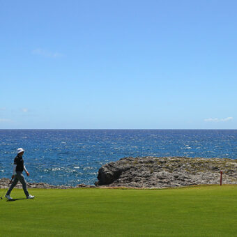 PUNTA CANA, DOMINICAN REPUBLIC - MARCH 25: Joel Dahmen walks along the eighth hole during the first round of the Corales Puntacana Resort & Club Championship on March 25, 2021 in Punta Cana, . (Photo by Kevin C. Cox/Getty Images)