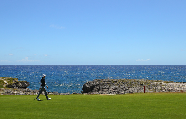 PUNTA CANA, DOMINICAN REPUBLIC - MARCH 25: Joel Dahmen walks along the eighth hole during the first round of the Corales Puntacana Resort & Club Championship on March 25, 2021 in Punta Cana, . (Photo by Kevin C. Cox/Getty Images)