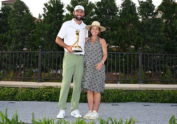 Scottie Scheffler und seine Frau Meredith bei der Players Championship 2024