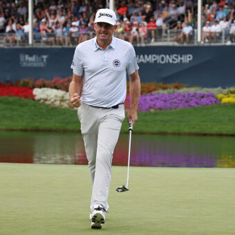 Keegan Bradley auf dem 15. Grün des Castle Pines Golfclub
